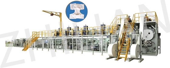 เครื่องทำผ้าอ้อมผู้ใหญ่ Servo แบบดูดซับ Super Absorbency 300m / นาที